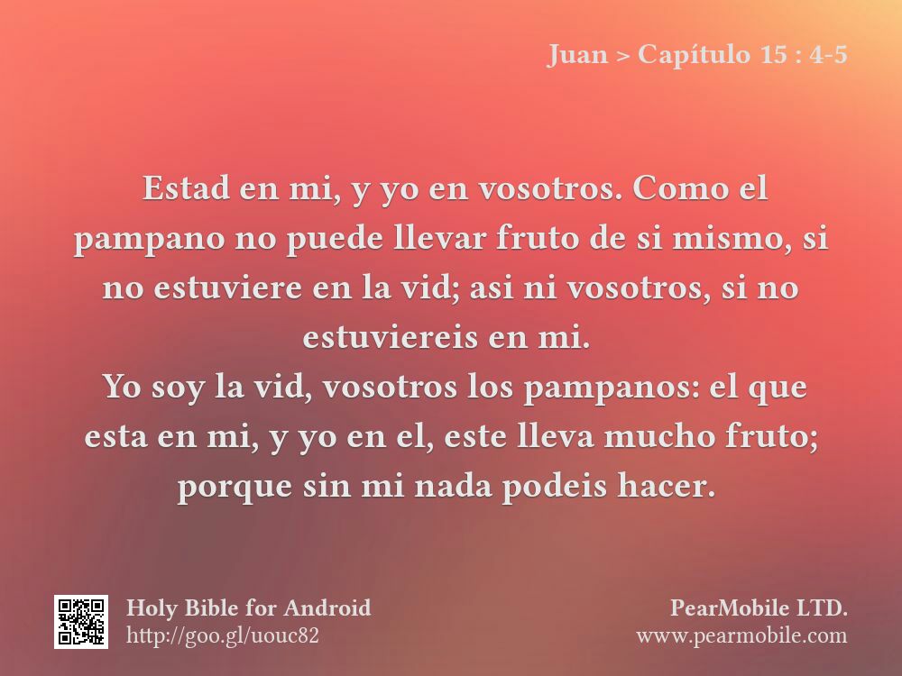 Juan, Capítulo 15:4-5